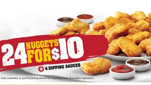 $10 For 24 Nuggets Kfc Dec 2017 Australia