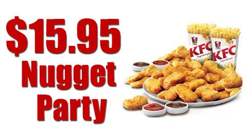 $15.95 Kfc Nugget Party Voucher March 2018