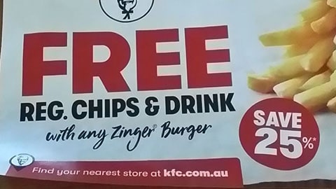 Free Chips & Drink Kfc Voucher