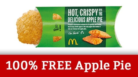 Free Apple Pie Voucher Australian Maccas 2018