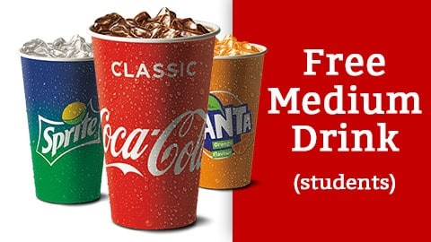 Free Medium Drink @ Mcdonalds Australian Students