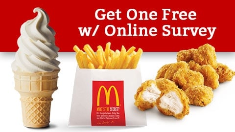 Mcdonalds Free Item With Survey 2018 Voucher