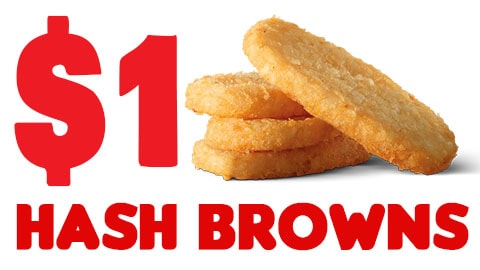 $1 Hash Browns Deal @ Hungry Jacks