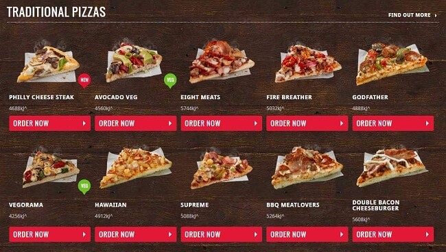 Traditional Pizzas On The Dominos Menu In Australia