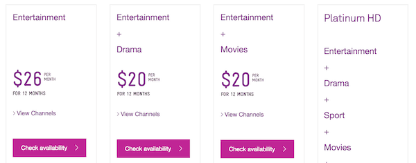 Foxtel packages