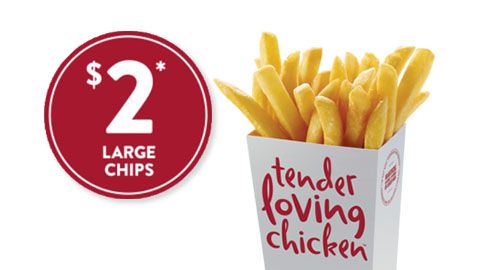 $2 Large Chips Deal At Red Rooster