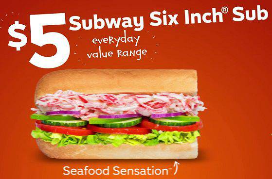 Subway's $5 6 Inch Sub Promotion In Australia