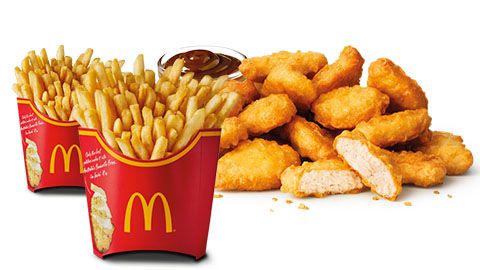 18 Nuggets + 2 Large Fries For $8
