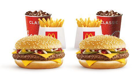 2 Small Quarter Pounder Meals For $9