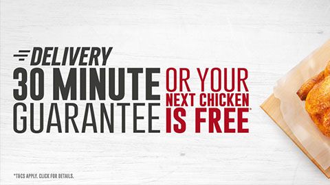 Red Rooster Promtotion 30 Minute Delivery Or Food Is Free