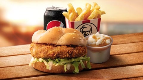 $7.45 Burger Combo Deluxe Kfc Deal