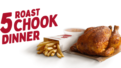 $15 Roast Chook Dinner Red Rooster Vouchers