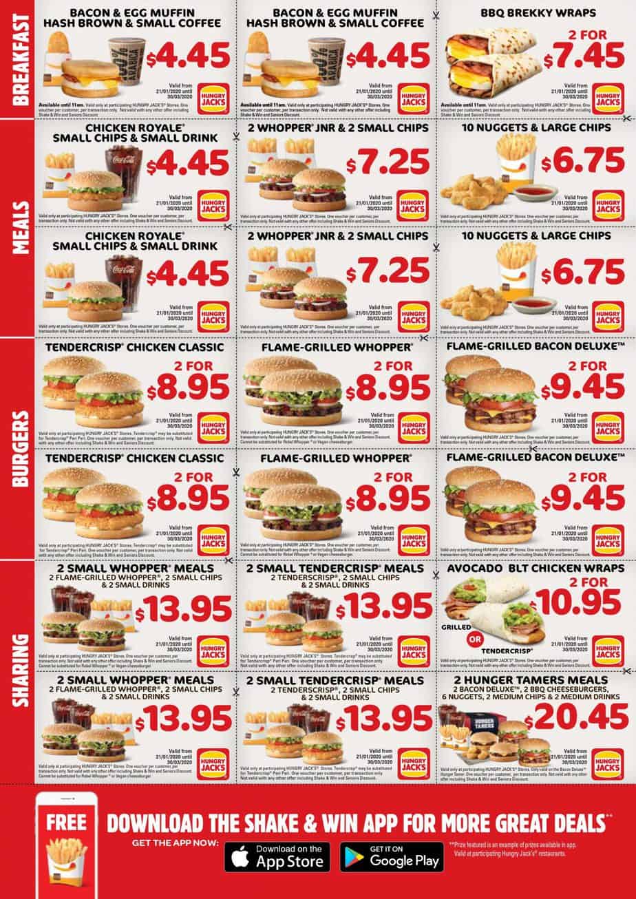 Hungry Jack's Vouchers in September 2024 | Aussie Prices