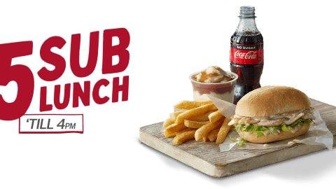 Red Rooster Vouchers $5 Sub Lunch